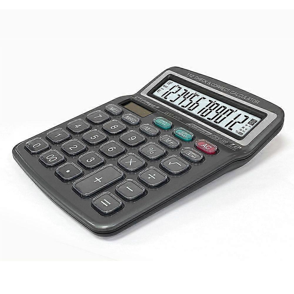 Desktop Calculator 12 Digit Large Solar Power and LCD Display Big Button Calculator Suitable for Office School Home for Kids Students Accountant