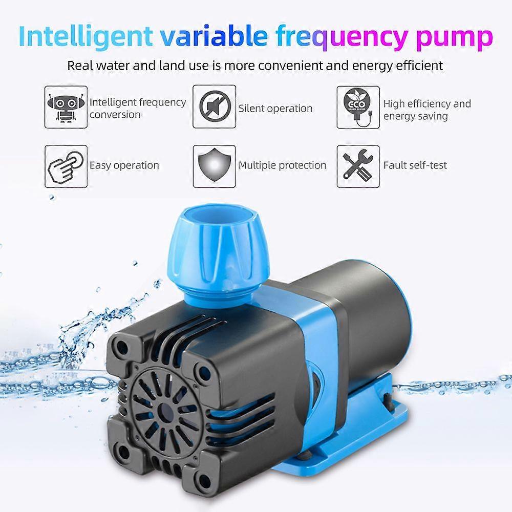 5000L/H Submersible Water Pump - Variable Frequency Water Pump Sine Wave Technology Ultra Quiet DC Pump Suit for Pond Fountain Freshwater and Saltwate