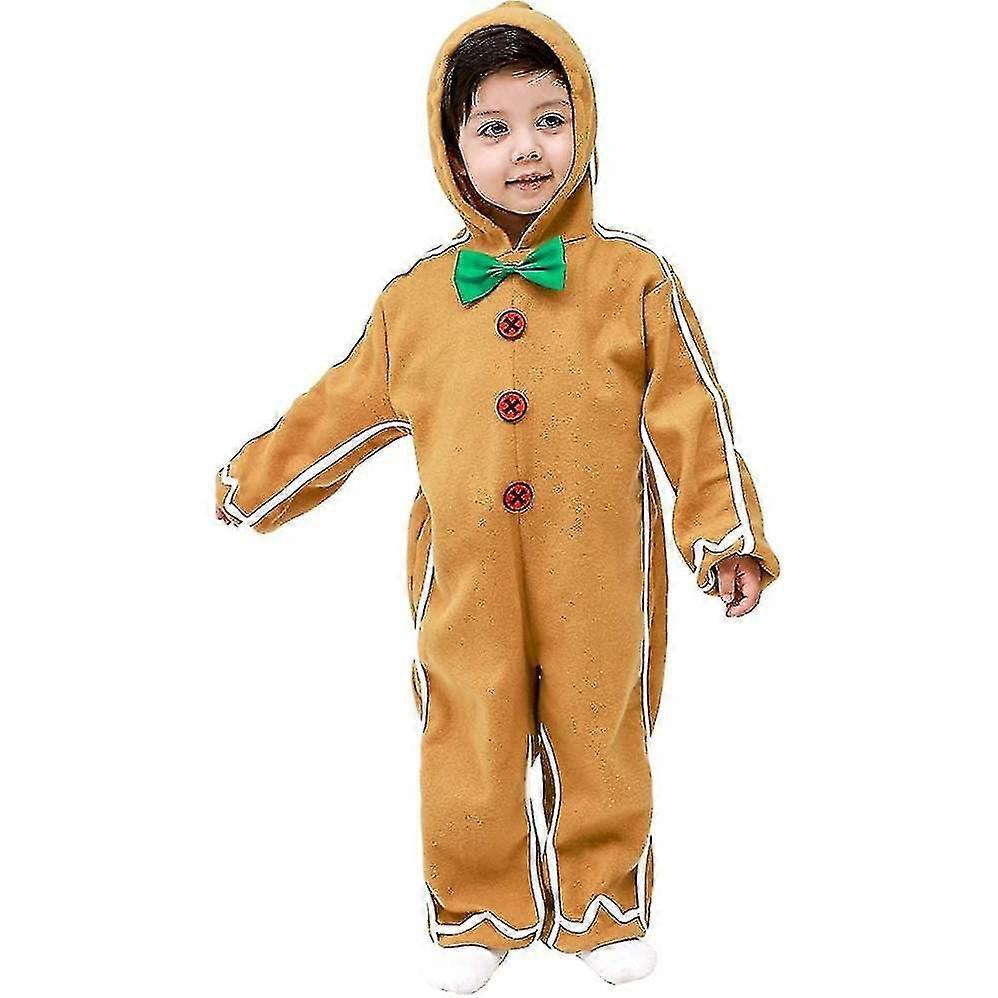 Gingerbread Costume for barn, Gingerbread Hooded Jumpsuit