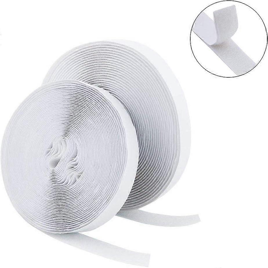 Self Adhesive Hook and Loop Fastening Tape, 25m x 20mm, Heavy Duty with Strong Adhesive Back, Customizable Length, Wide Applications, Suitable for