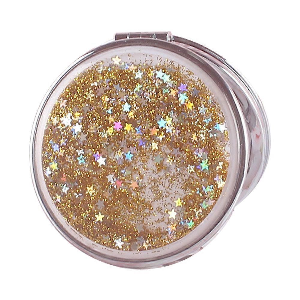 Mirror Pocket Mini Quicksand Makeup Mirror Portable Double Sided Mirror