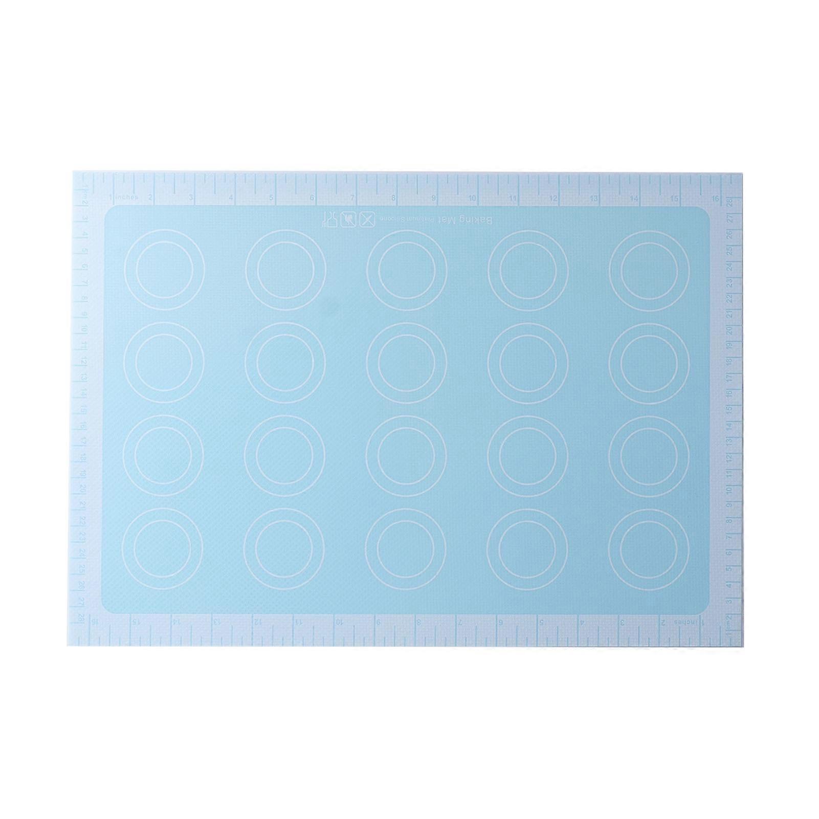 Macaron Baking Mat Silicone Anti Sticking Easy Cleaning Safe Baking Mat with Scale for Bread Biscuit Cookie Macarons
