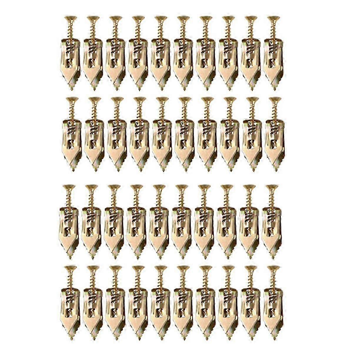 100 יחידות ברגים משודרגים לקידוח עצמי ברגים, עוגני קיר גבס וערכת ברגים, יישום קל ללא מקדחה או חורים בקירחדש