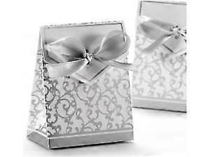 50pcs Gift Boxes With Ribbons (silver)