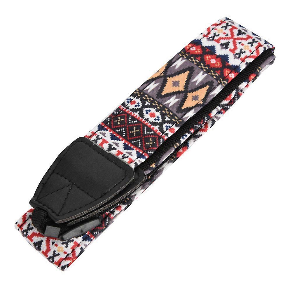Vintage Camera Strap Cotton Neck Strap for DSLR and Film Cameras, Hippie Design, Adjustable Size, Durable Material