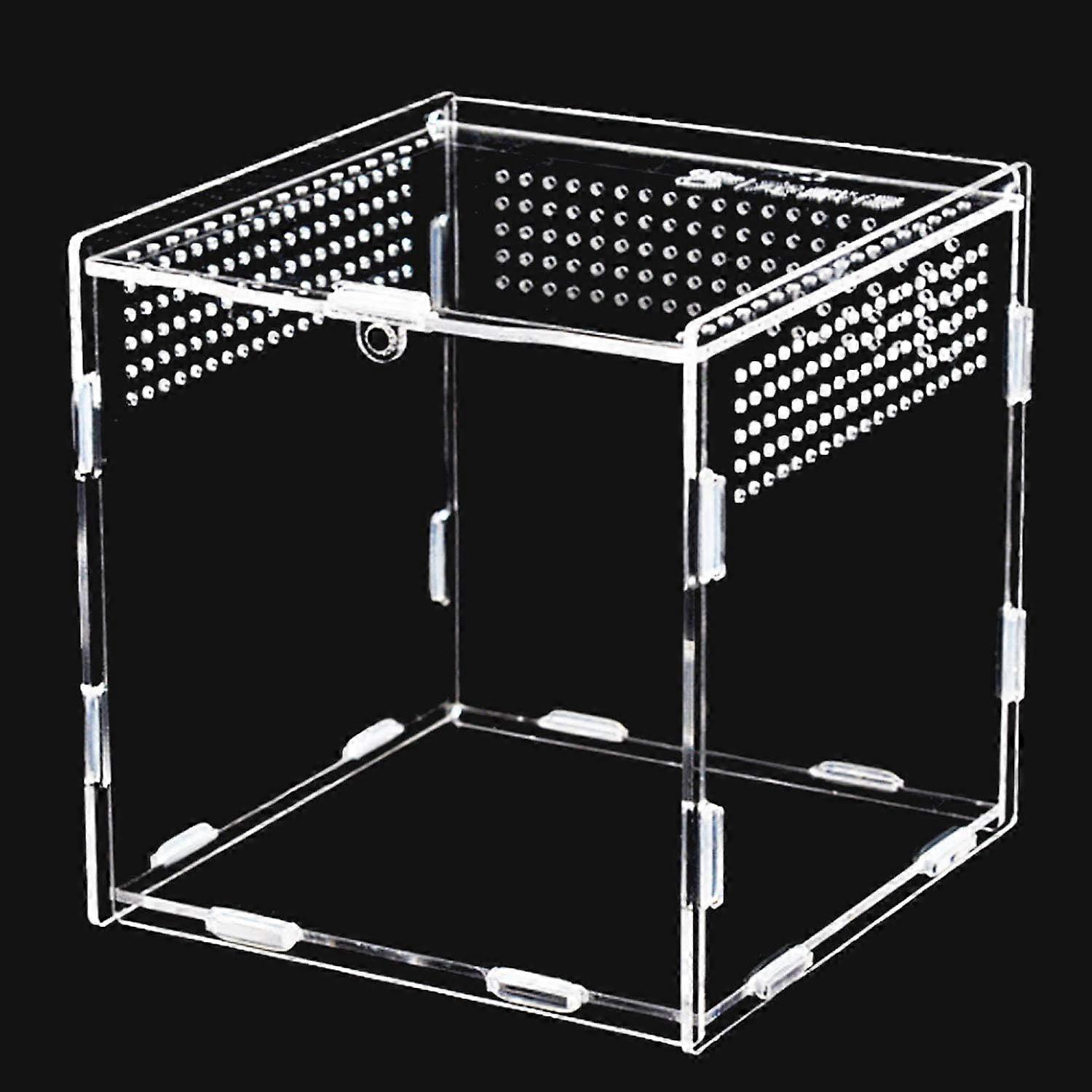 Jumping Spider Enclosure, Micro Habitat Enclosure Ensures Easy Observation Of Your Pets While Keeping Them Safe In A Transparent Reptile Terrarium