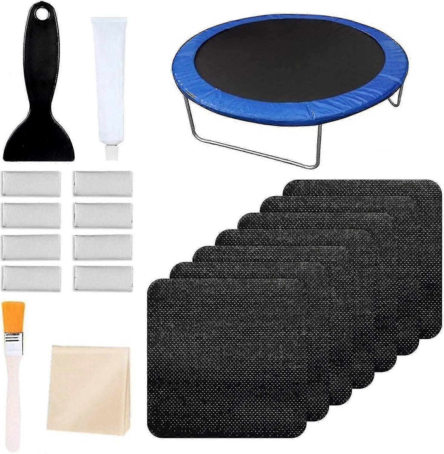 19 Piece Trampoline Patch Repair Kit - Repair Trampoline Torn Or Holes - Tent Trampoline Waterproof Patch Fixing Kit,trampoline Repairing Tools With B