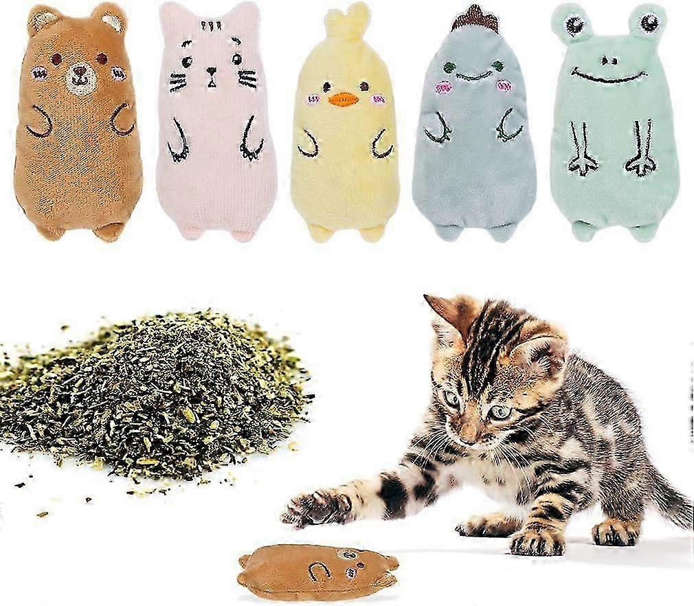 Catnip Toys for Indoor Cats - Cat Kicker Toys Interactive Plush Cat Bite Resistant Toys