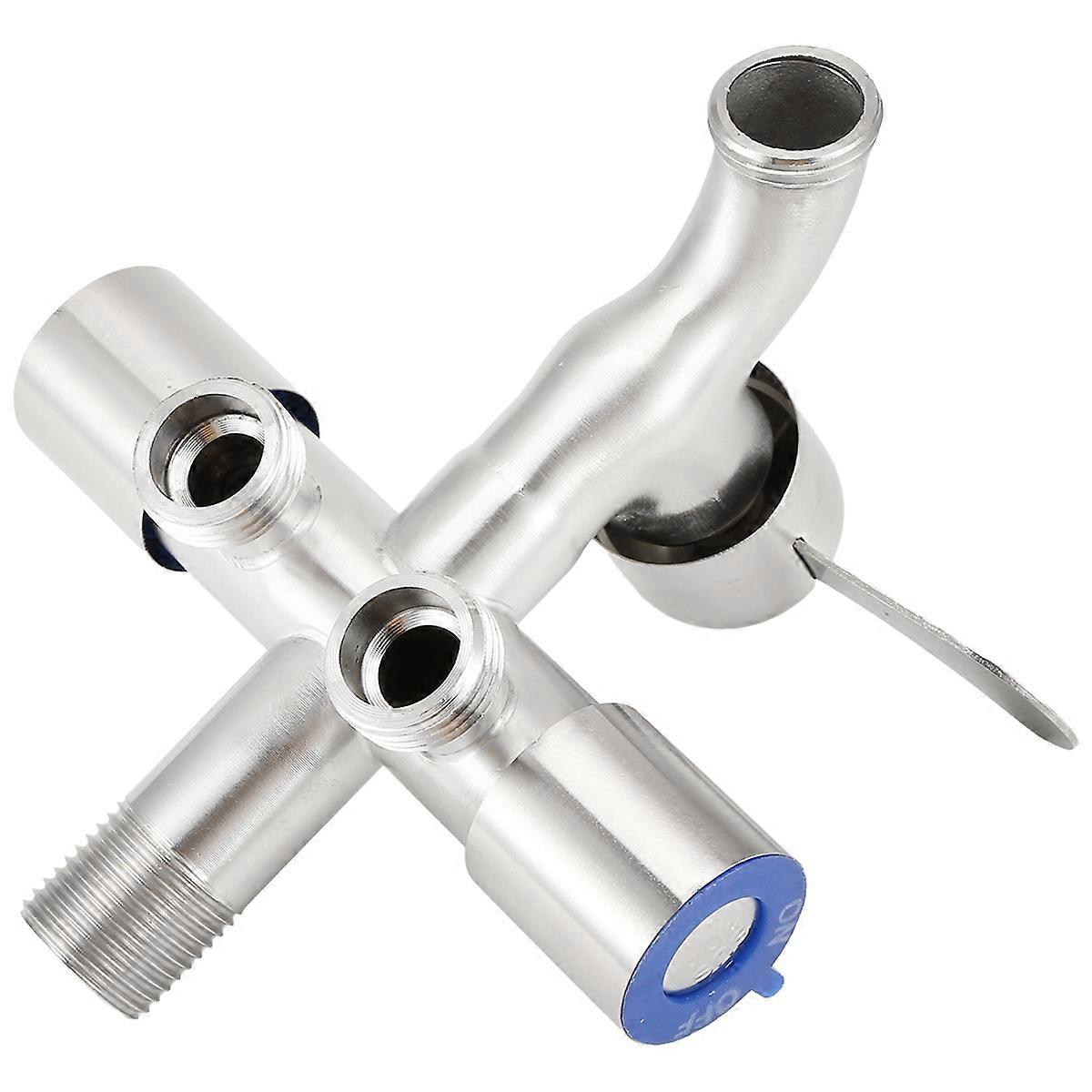 Three Way Tap Sink Faucet Washing Machine 2 Way Angle Valve With Tape