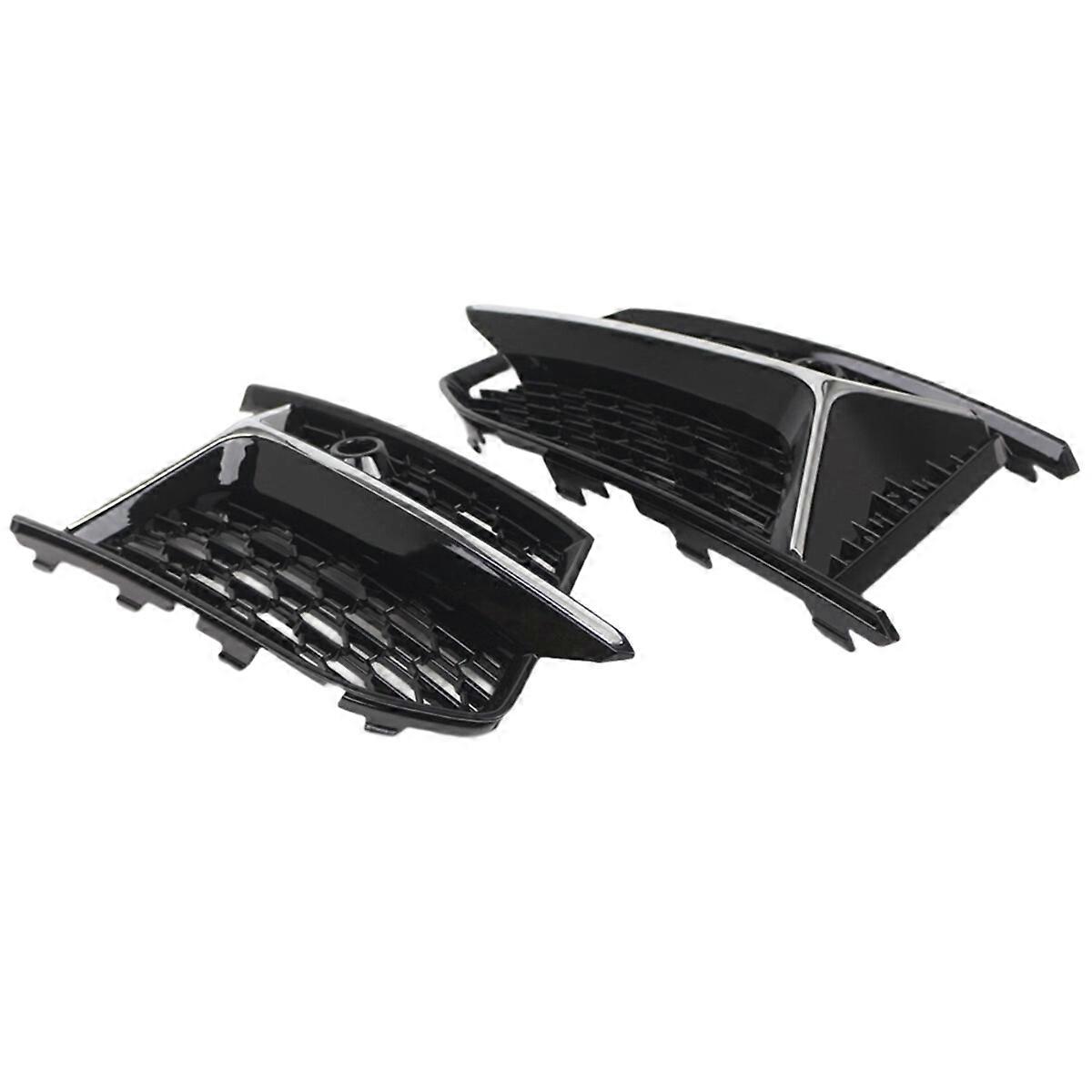 Front Bumper Grille Cover for A6 C8 2019-2023 Fog Light Bezel Grill Honeycomb Mesh Style 4K0807151A