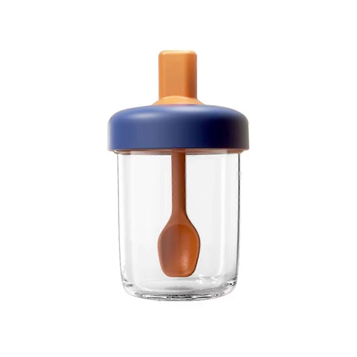 400ml Glass Oat Cup with Double Seal, Built-in Silicone Handle