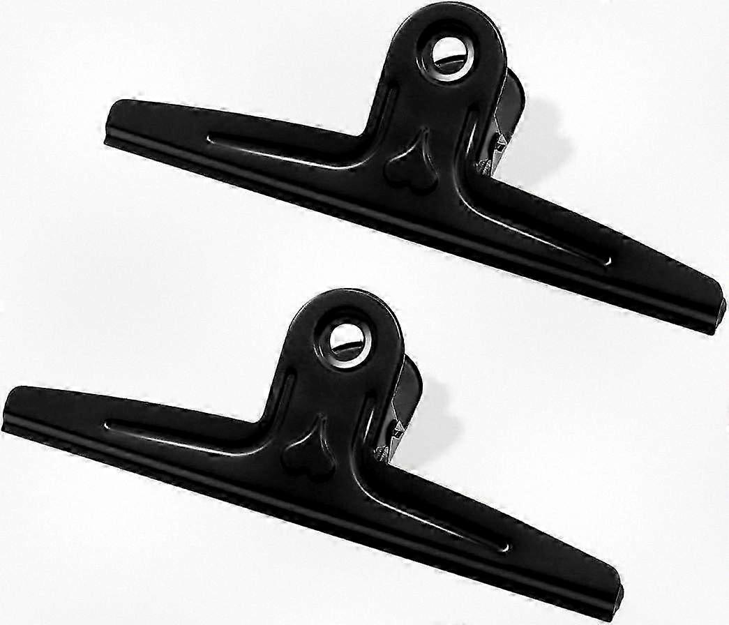 Large, 2-piece Set of Big Metal Document Clips (dark color)