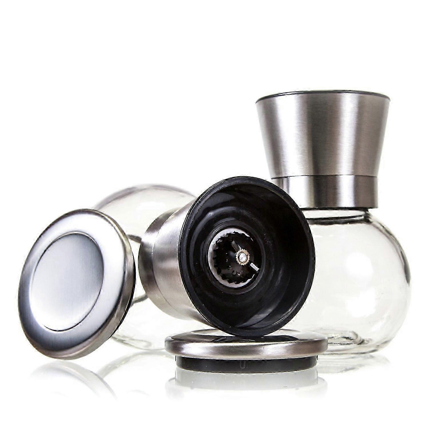 2pcs 200ml Pepper Mill With Ceramic Grinder Hand Mixer