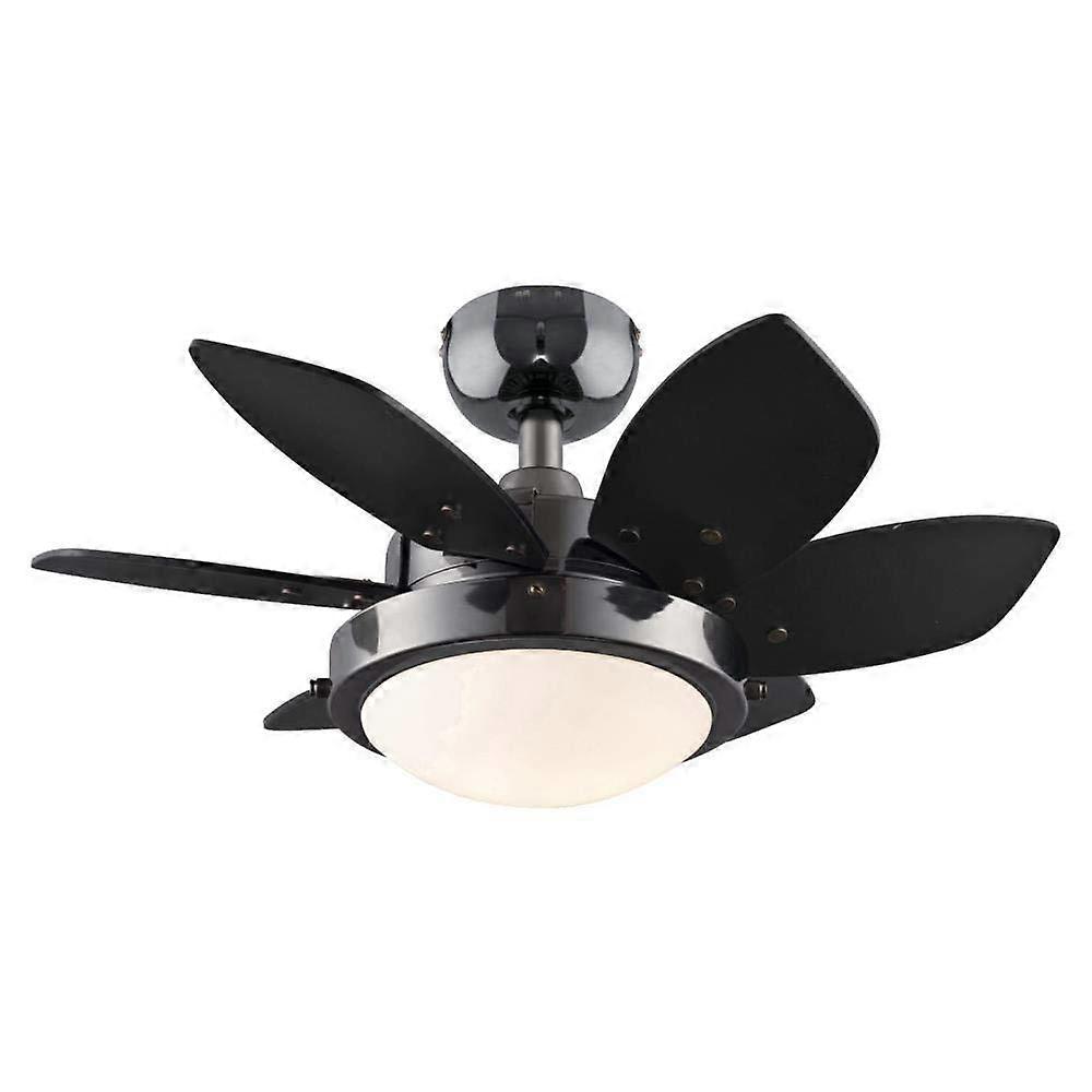 Small Ceiling Fan With Light - 24-Inch Indoor Ceiling Fan in Gun Metal Finish with Dimmable LED Light Fixture