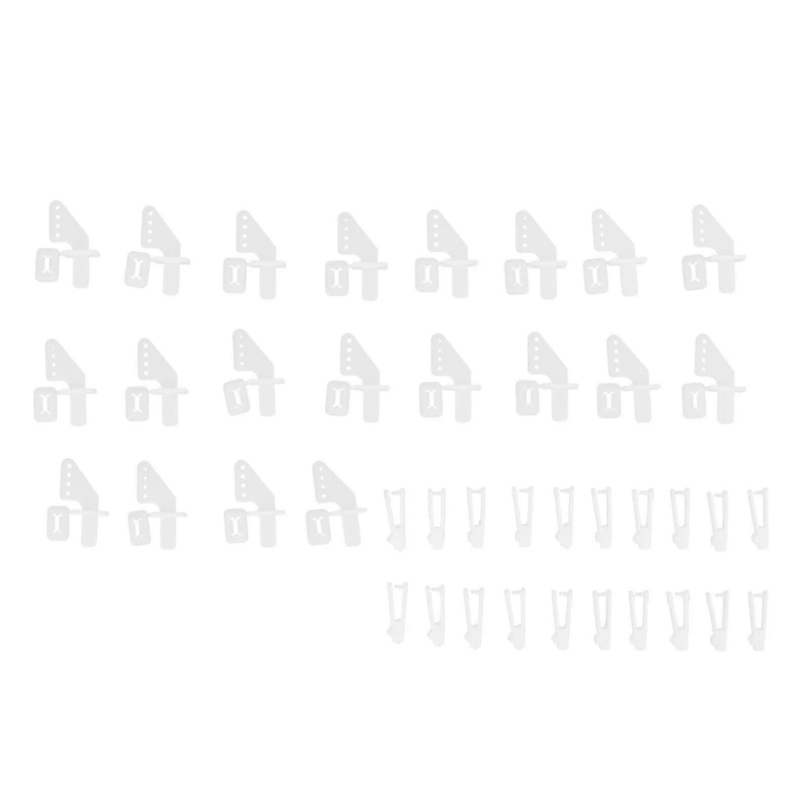 20 Sets 4 Hole Control Horns Clevis Kit Kt Rudder Angle For Rc Airplane Foam Fixed Wing Aircraft