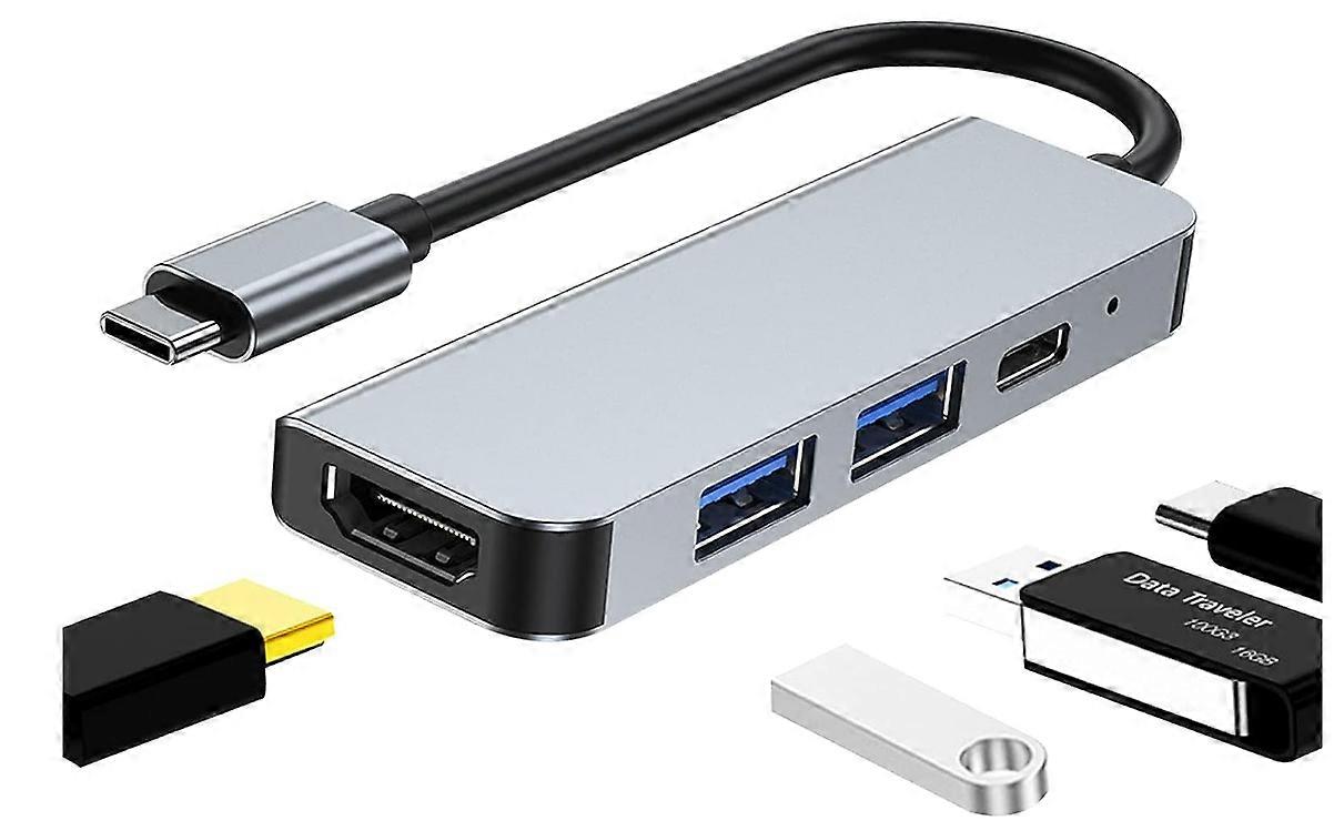 4 in 1 USB C Docking Station,USB C Hub,Adapter fr MacBook, Mac Pro, Mac Mini, iMa(Gray)