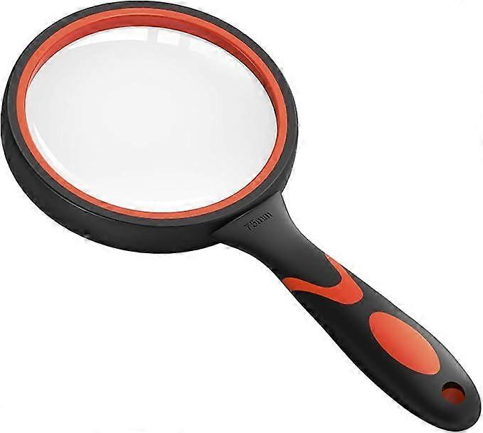 Magnifying glass reading handheld magnifying glass suitable for popular science books reading newspaper magnifying glass soft handle magnifying glass 