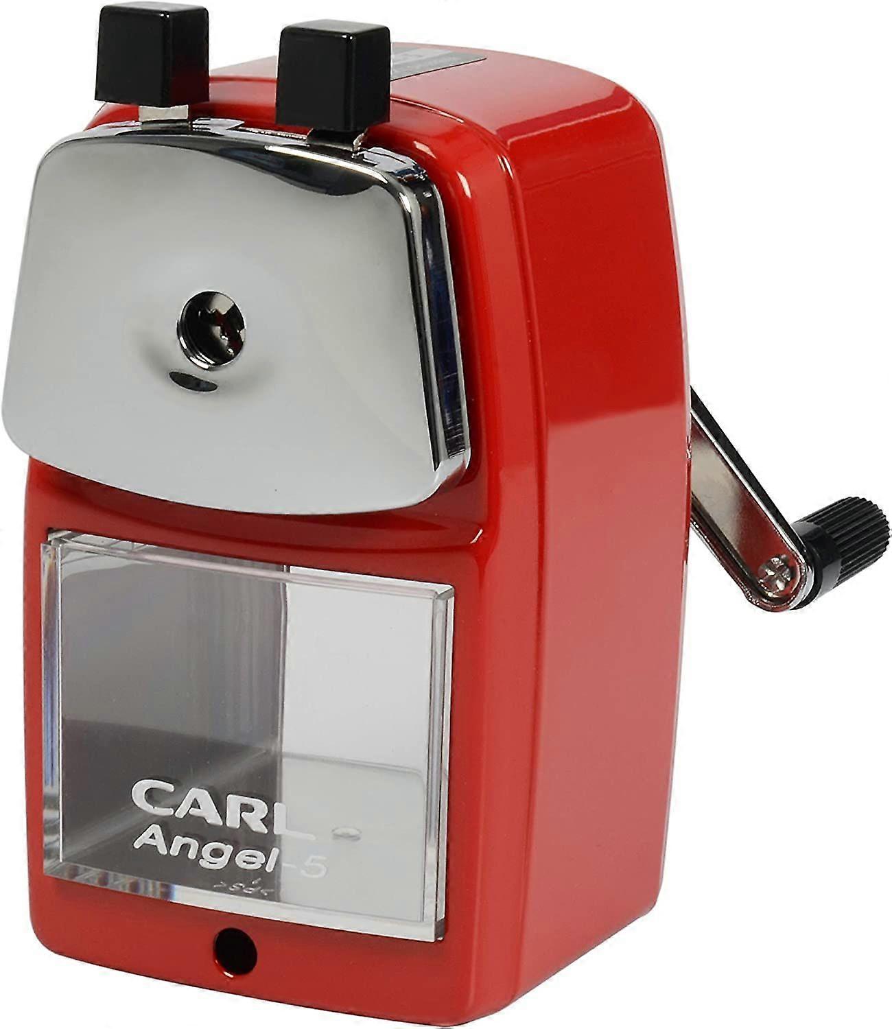 Manual Pencil Sharpener with Metal Table Mount,Quiet for The Classroom, Home & Office, red