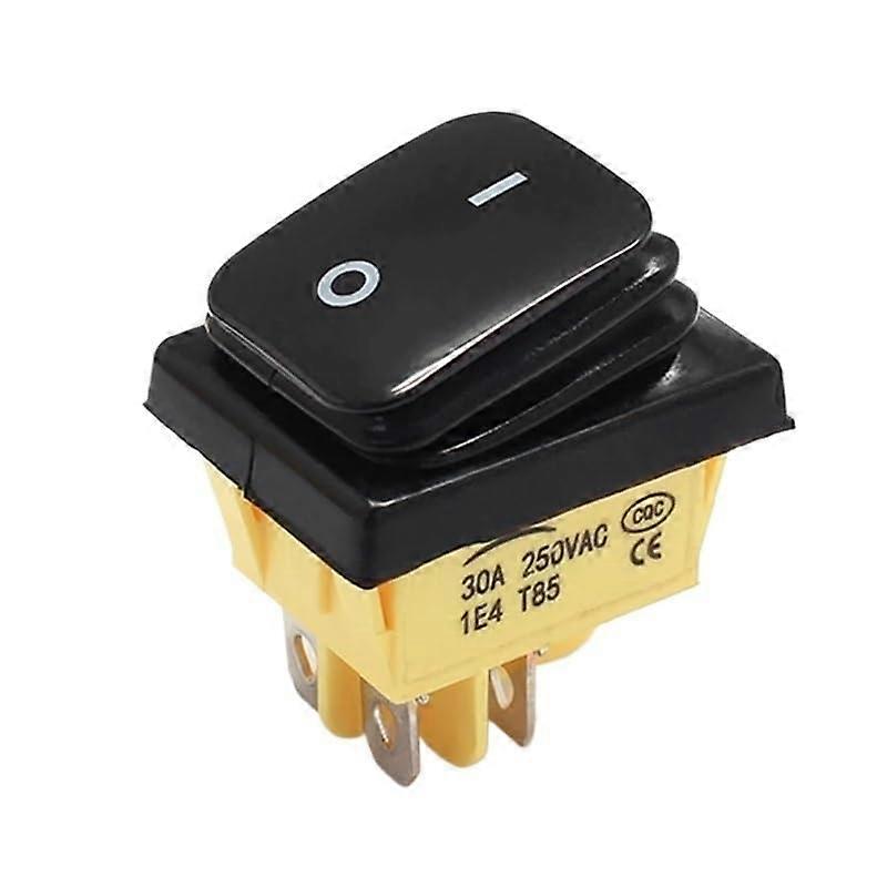 On Off 30A/250V 4 pin DPST IP67 Sealed T85 Auto Boat Marine Toggle Rocker Switch with LED 12V 220V 30x22(Black No LED,24V)