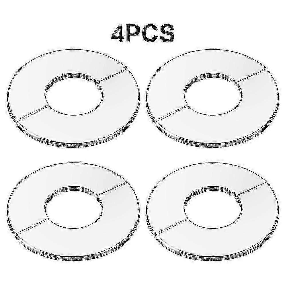 4pcs Pipe Cover Universal Stainless Steel Wall Split Flange Round Accessories