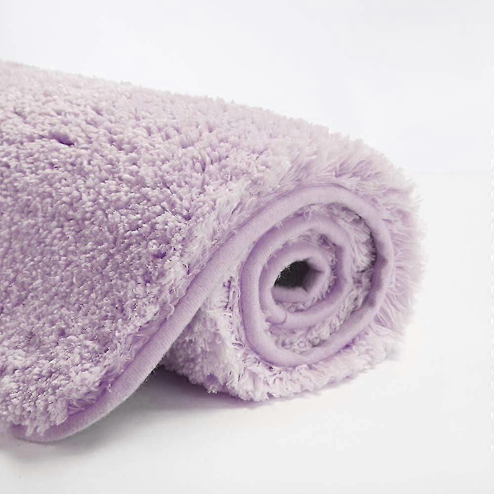 滑り止めラベンダーバスマット - ソフトマイクロファイバー、16x24、洗濯機で洗える