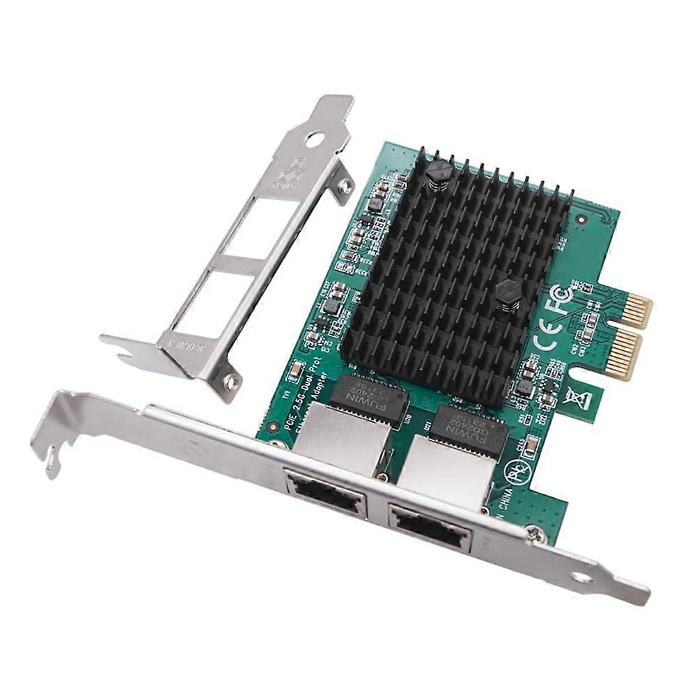 2 Port 2.5G PCIe Network Card RTL8125BG Chip For Desktop PC Ethernet LAN Adapter 2.5 Gigabit PCIe