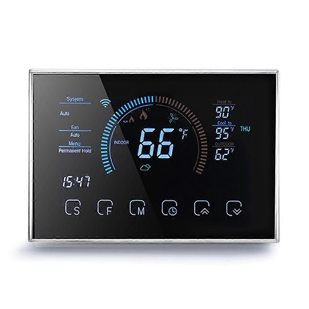 BHP-8000-WIFI-W 3H2C Smart Home Heat Pump Round Room Mirror Housing Thermostat with Adapter Plate & WiFi, AC 24V