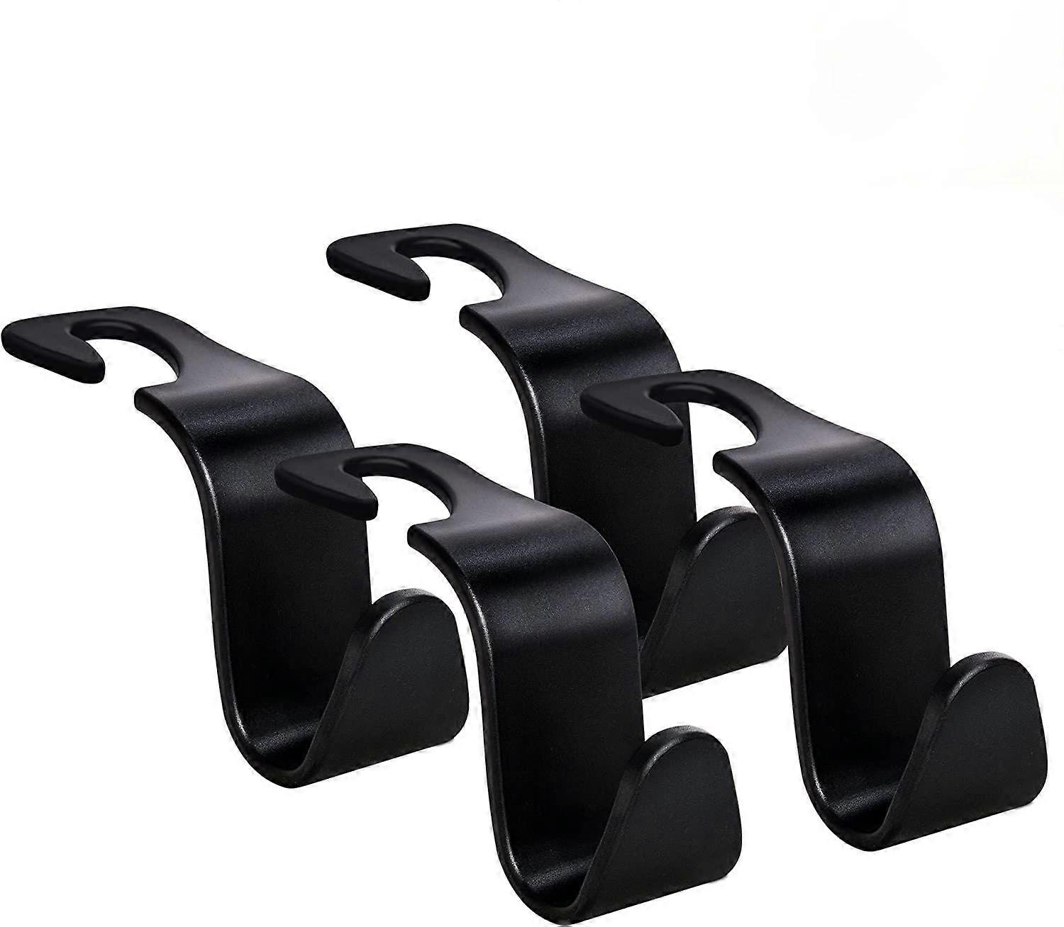 4 pieces car seat back hooks black