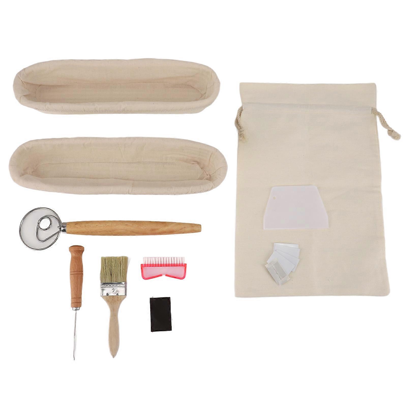 2PCS Proofing Baskets Strong Rattan Promote Dough Fermentation Versatile for Various Bread Shapes