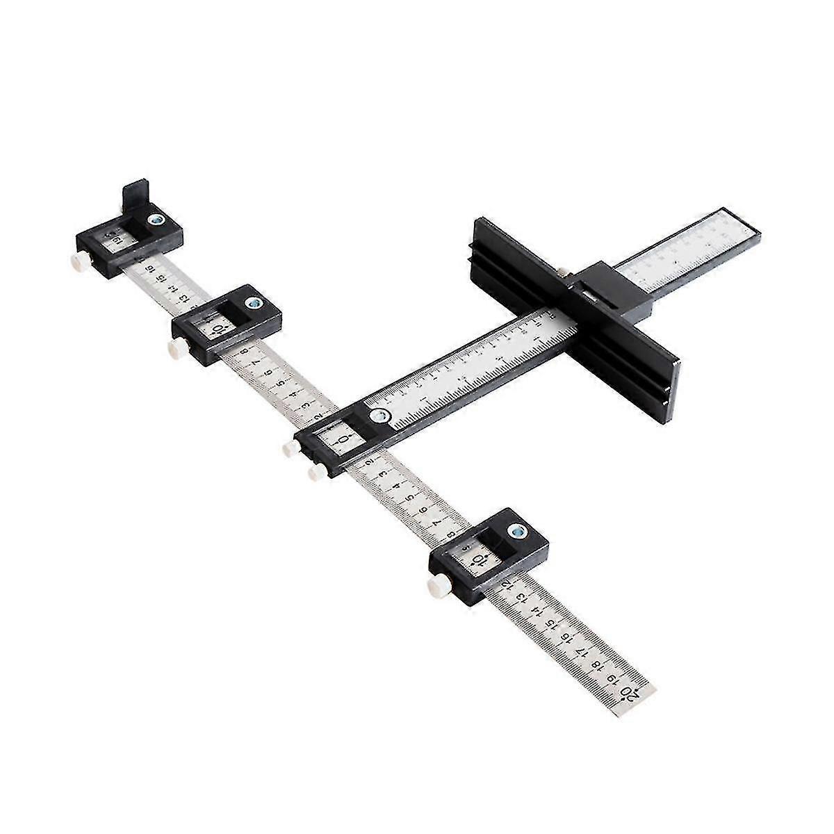Punch Locator Drill Guide Installation Ruler Wood Woodworking Accessories Hole Cabinet Hardware Jig