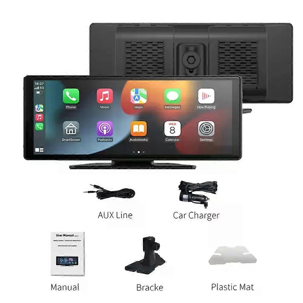 XUDA Universal 10,26 Zoll Autoradio Multimedia WIFI Video Player Kabelloses Carplay & Android Auto für Apple oder Android MP5 Player