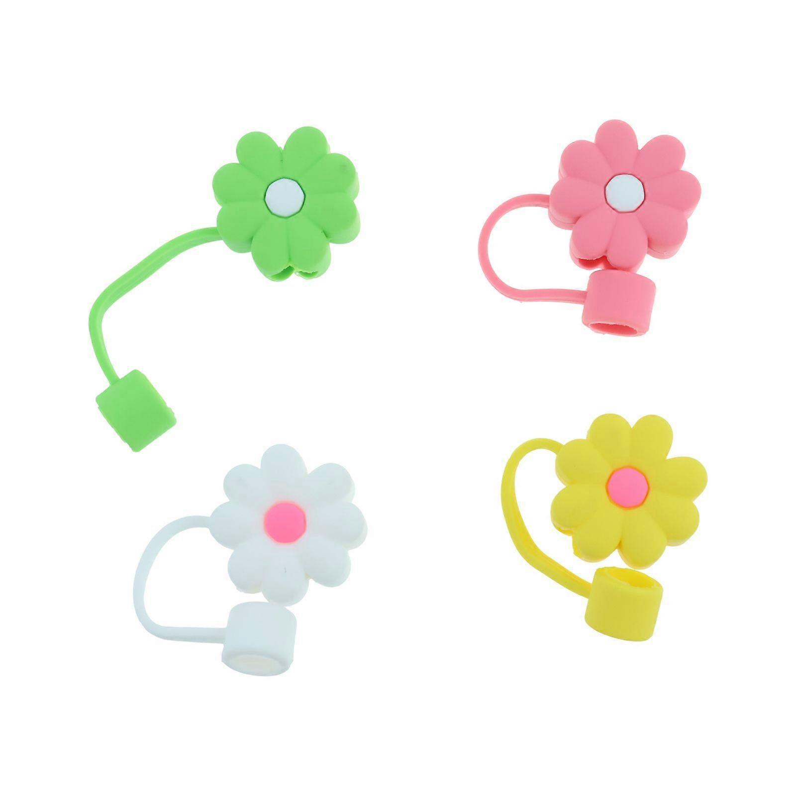 4 Pcs Silicone Straw Covers for Stanley Cups, Dust-Proof Straw Caps