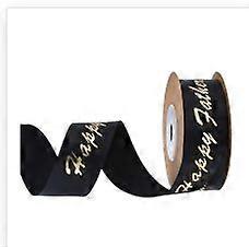 1 Roll Father'S Day Ribbon With Foil Elegant Ribbon Floral Ribbon For Dad'S Present Wrapping Cake Packaging And Decorative Uses