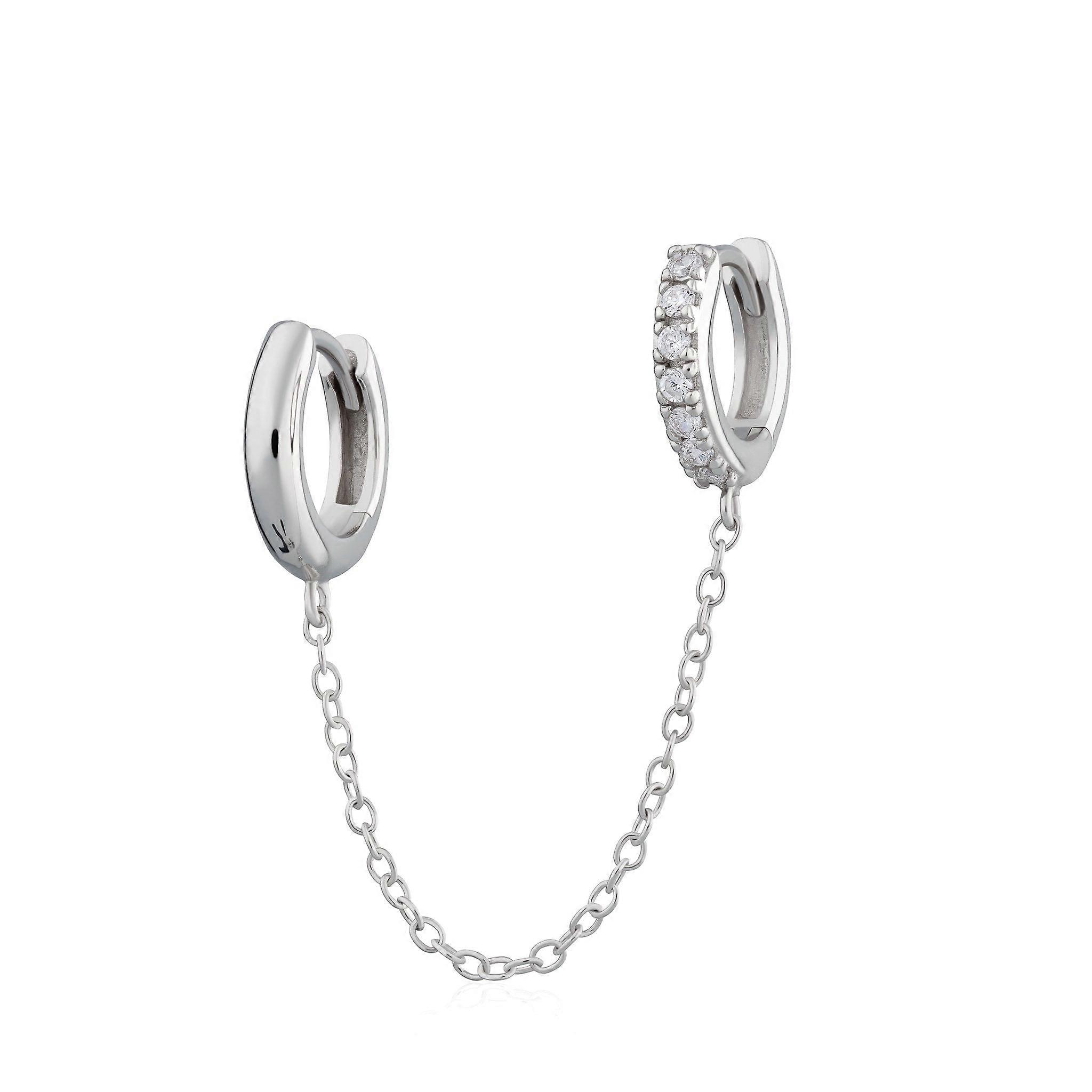 Chain Linked Mismatched Huggie Single Earring