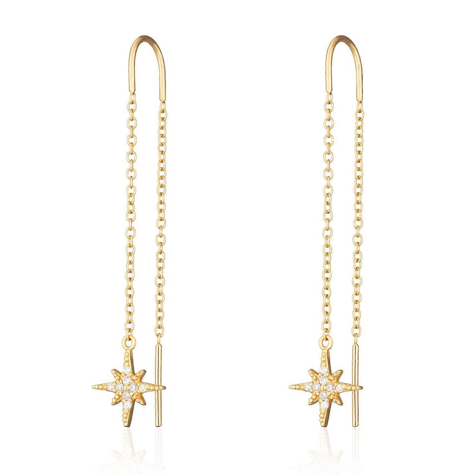 Star-burst Threader Earrings