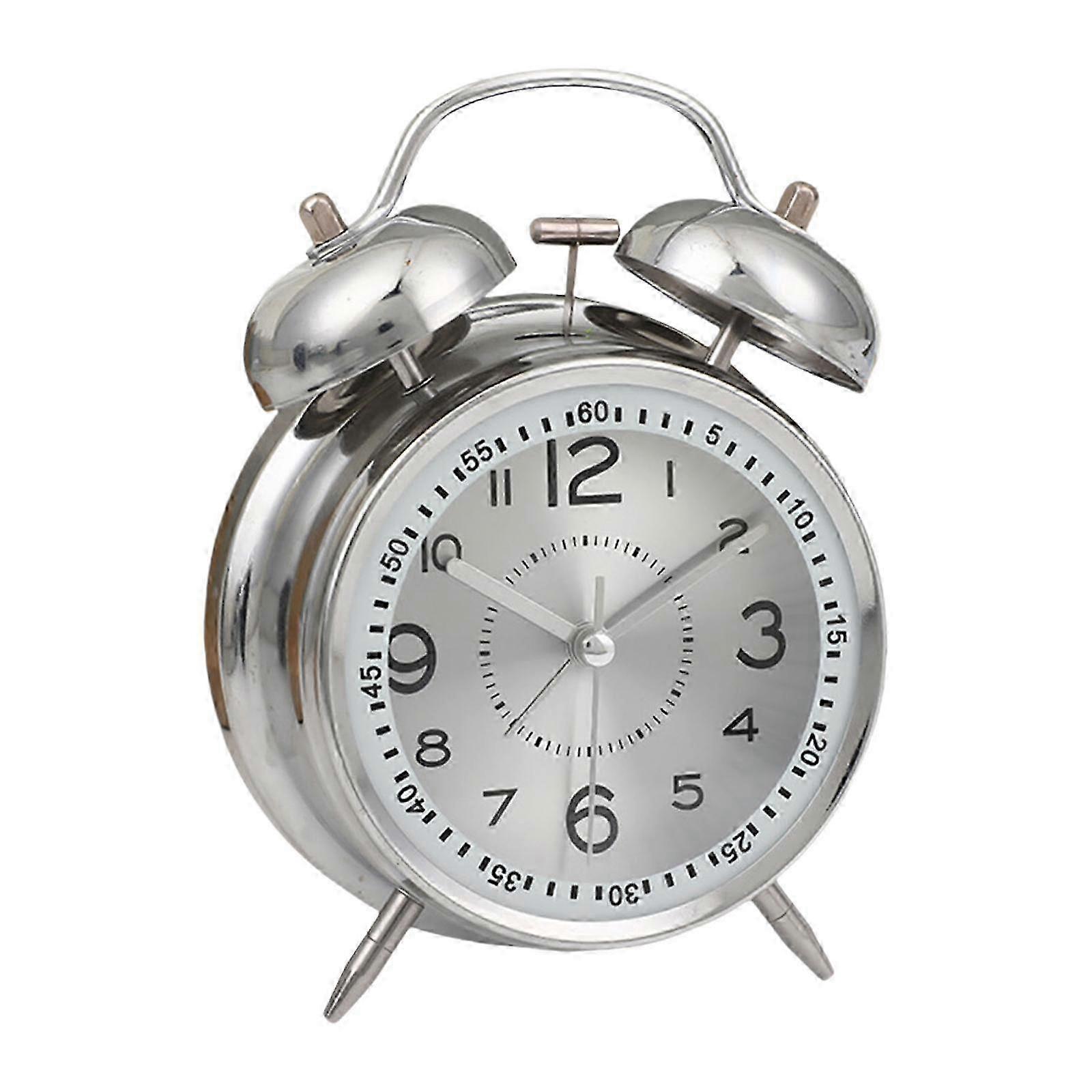 Silent Analog Alarm Clock with Luminous Dial for Bedroom, Study Desk, Bedside & Hotel Use, Non-Ticking Home Decor