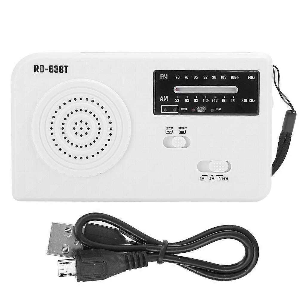 RD638 ABS Solar Energy Emergency Multifunction Hand Crank Radio Support FM/AM Function