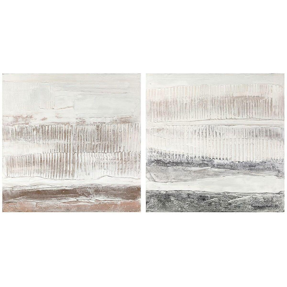 Canvas DKD Home Decor Pinewood Canvas 100 x 3,7 x 100 cm