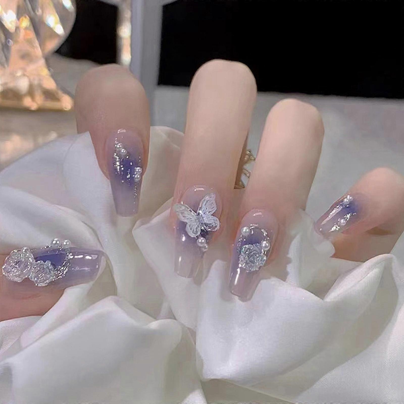 棺桶ネイルのヒントフェイクネイルグルーネイルスティックオンネイルプレスオンネイル女性と女の子のギフトのための人工偽の釘