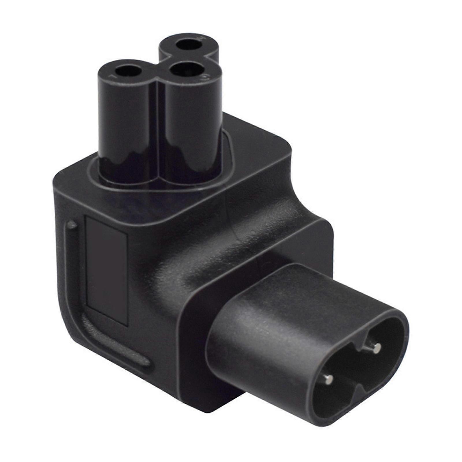 IEC320 C8 Power Connection Adapter IEC320 C8 Male to C5 Female PVC Angled Power Conversion Accessory JD47