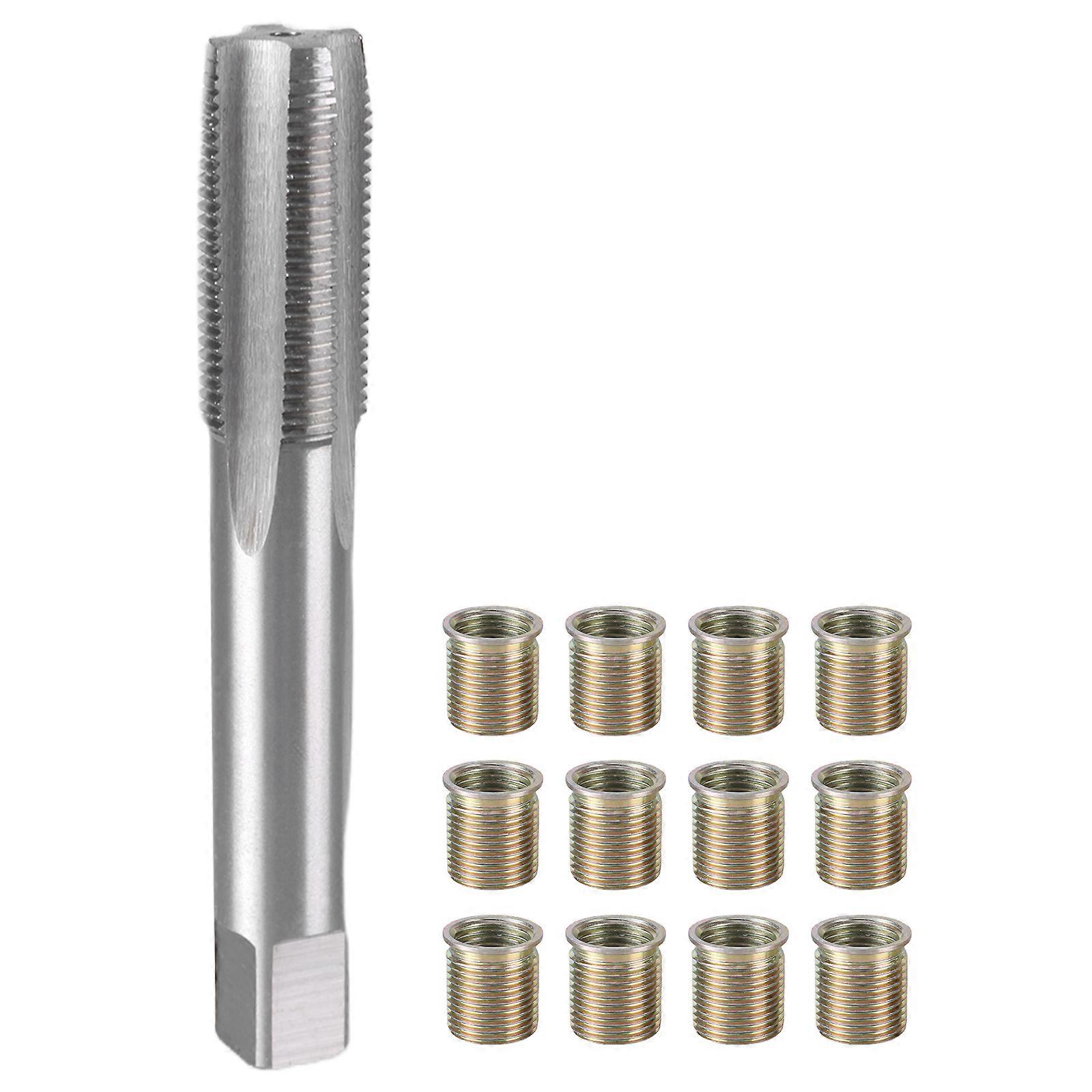 Spark Plugs Thread Repair Tool High Speed Steel Tap Spark Plugs with M14x1.25 Inserts and M16x1.25 Tap Kit Thread Inserts