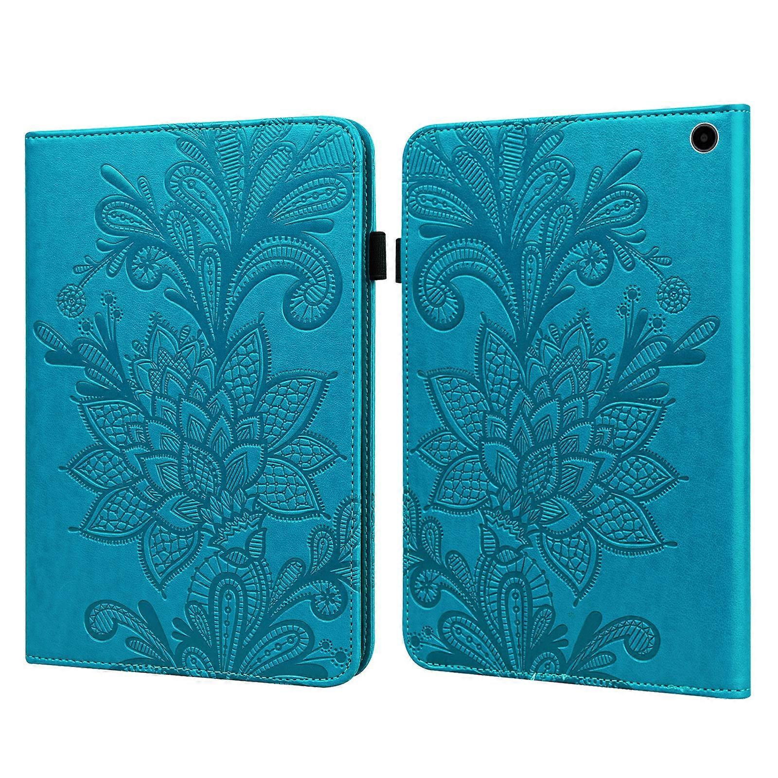 Lace Flower Embossing Pattern Leather Tablet Case For Amazon Fire Max 11