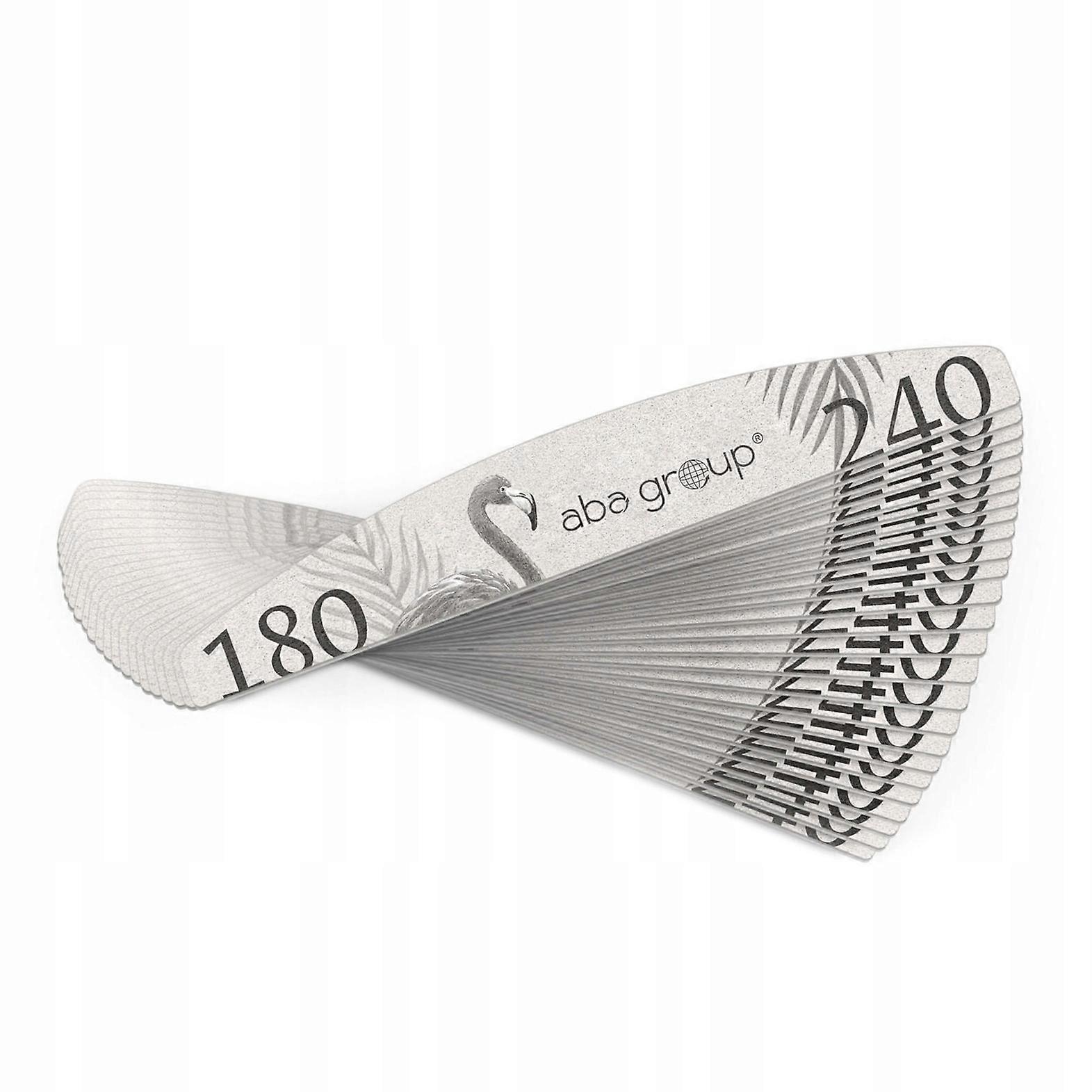 Aba Group Nagelfil Crescent 180/240 SLIM - FLAMINGO, 25 stycken