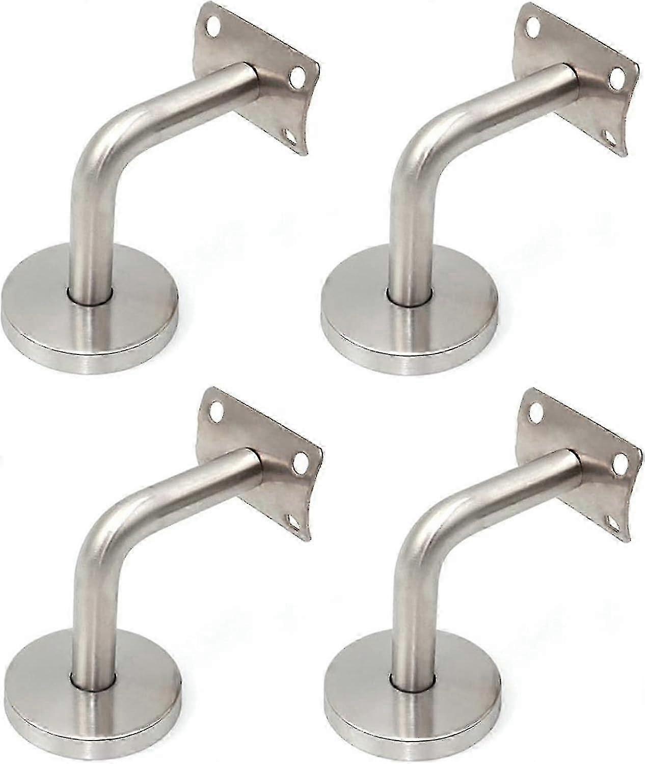 4 قطع الفولاذ المقاوم للصدأ درج الدرابزين بين قوسين الجدار درابزين 90 أنبوب قوس الدرابزين بين قوسين لدرج التثبيت على الحائط