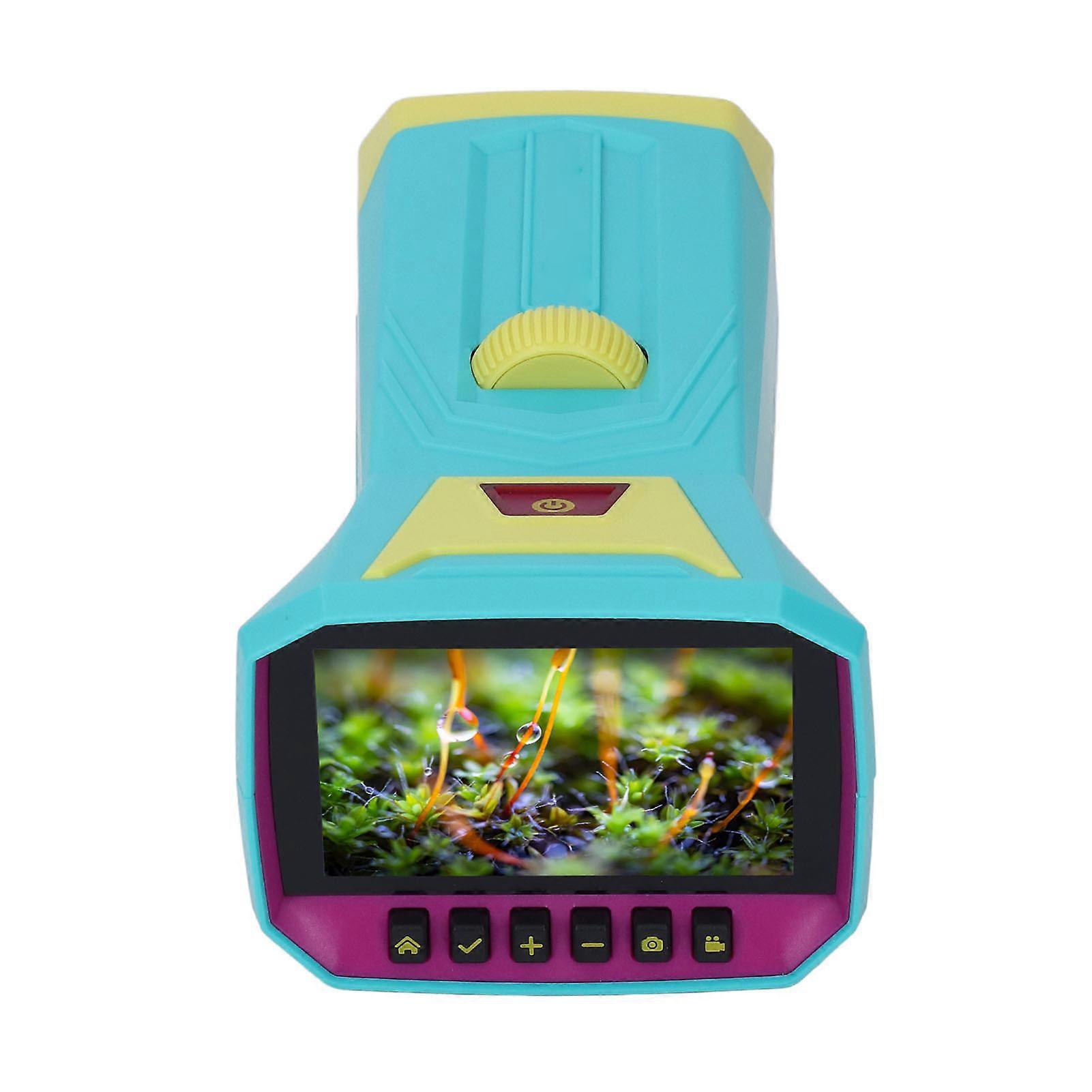 Handheld Digital Microscope Portable Mini Pocket Camera HD 3in IPS Screen for Student Science Experiment 