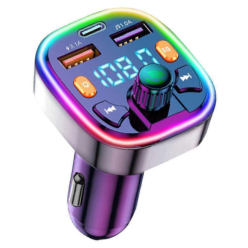 Black (A)$ Q5 Fast Charge 3A PD 18W Car Charger with Car Bluetooth MP3 Player QC 3.0