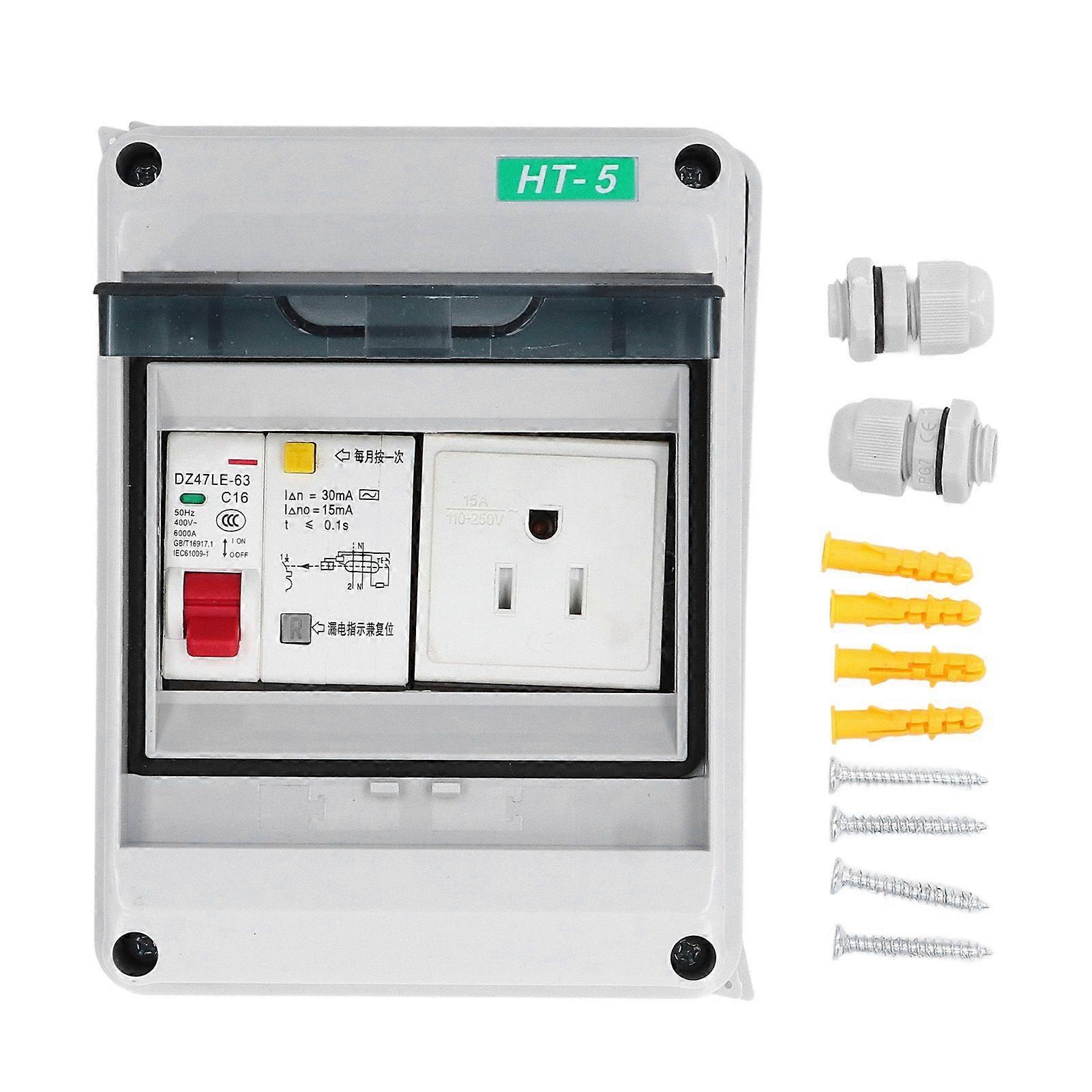 High quality  Surface mounted distribution box 110-250VAC 15A three-hole US