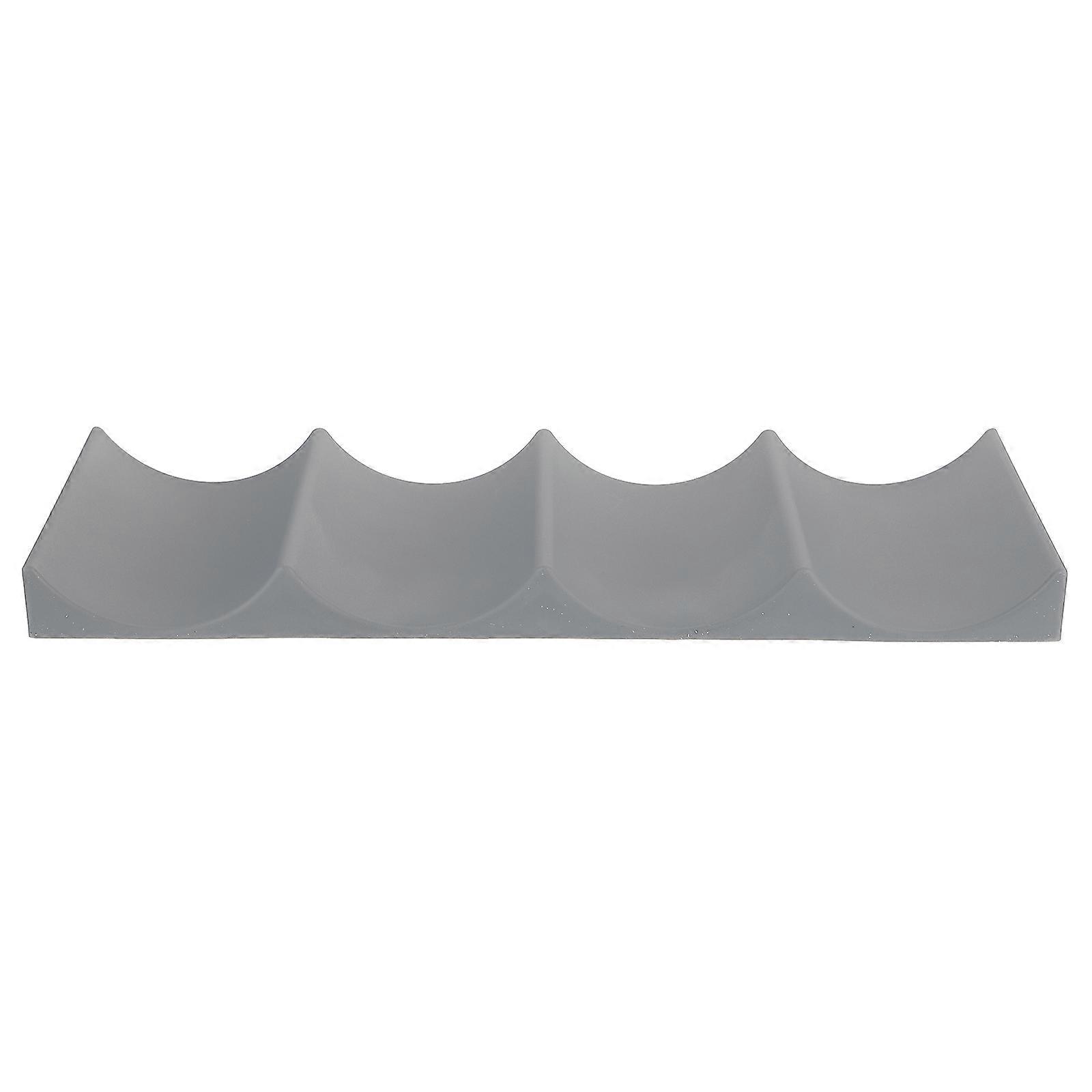 Wave Shape Wine Rack for Storage Made of PP Dark Grey FourBottle Capacity