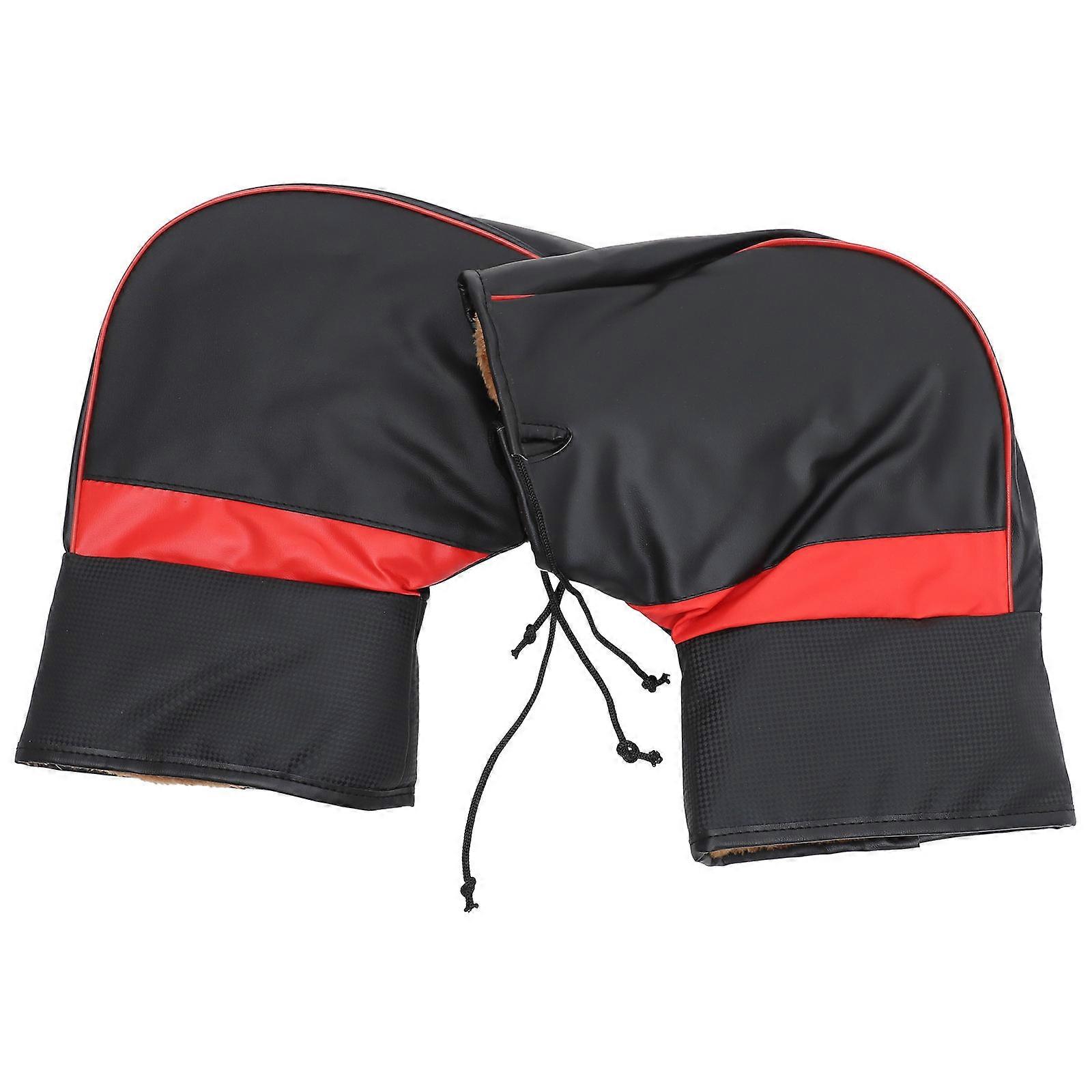 Winter Warm Windproof PU Motorcycle Handlebar Mitt Gloves – Thermal Insulation, Durable Design for Cold Weather Riding, Fits Motorcycles and Scooters