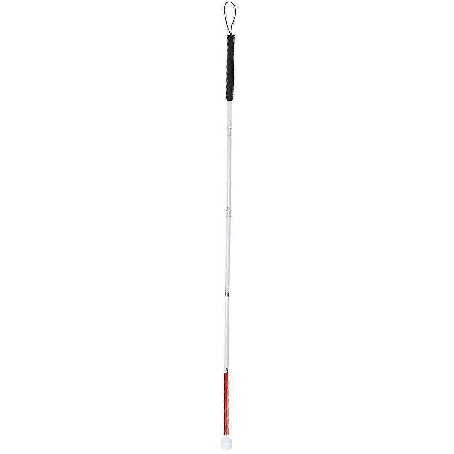 Lightweight 4-Section Folding Walking Stick with Rolling Tip for Visually Impaired Users